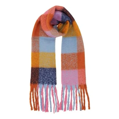Image of Yumi Rainbow Check Soft Scarf One Size Multi