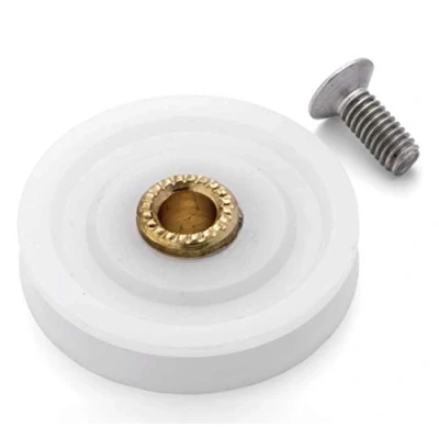 Image of ShowerPart V Grooved Shower Door Rollers/Wheels/Runners L087, Wheel Diameter 30mm, Thickness 6mm, Nylon Outer Wheel, Replacement Parts, 4X
