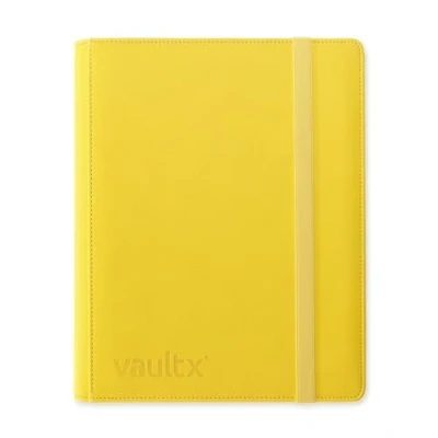Image of Vault X 9 Pocket Trading Card Strap Binder, 360 Cards, Premium Exo Tec Album Material, 20 Side Loading Pages, Folder for Collectible Games, Sports, TCG (Yellow)