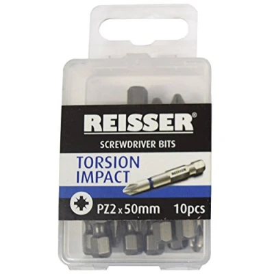 Image of Reisser IMPPZ0270PB Torsion Impact Screwdriver Bit 10 Pieces, PZ2 x 50 mm Length