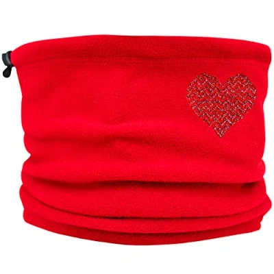 Image of TeddyTs Red Sparkly Love Heart Thermal Fleece Toggle Snood
