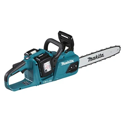 Image of Makita DUC355PT2 Twin 18V (36V) Li ion LXT 35cm Brushless Chainsaw Complete with 2 x 5.0 Ah Batteries and Port Charger