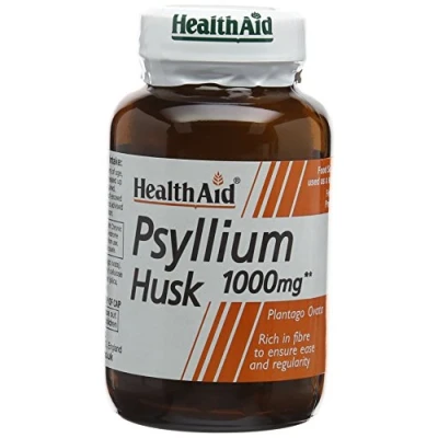 Image of HealthAid Psyllium Husk, Fibre, 1000mg 60 Vegan Capsules