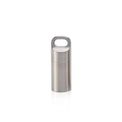 Image of Waterproof Stainless Steel Pill Case Keychain, Portable Cases,Waterproof Bottle Metal Pocket Boxes, Durable Box Holder Tough Purse Outdoor Emergency Kit(size:S)