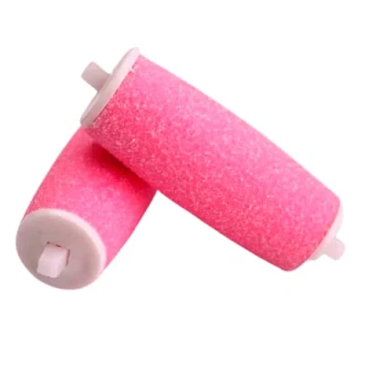 Image of Replacement Rollers Heads Refills for Electric Foot File, Compatible with Scholl Express Pedi Extra Coarse, Regular and Smooth (Pink Smooth, 2)