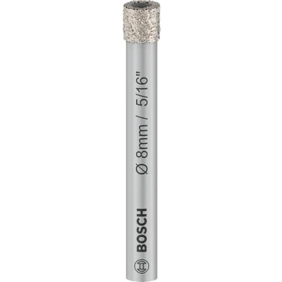 Image of Bosch 1x PRO Ceramic Diamond Dry Drill Bit for Cylindrical Shank and Rotary Drill/Drivers (for tiles, Hard Ø 8 mm, Professional Accessory Drill/Drivers)