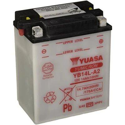Image of YUASA BATTERY YB14L A2 open without acid