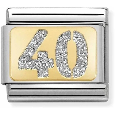 Image of Nomination 40th Birthday Glitter Charm