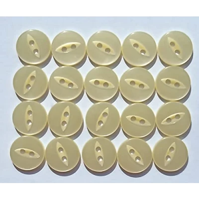 Image of HolmeCraft Pack of 20 Cream fisheye Baby Buttons 14mm