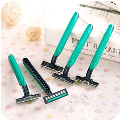 Image of Disposable Razors, Individually Wrapped Razors with Shave Cream and Lubricating Strip (100 Pack)