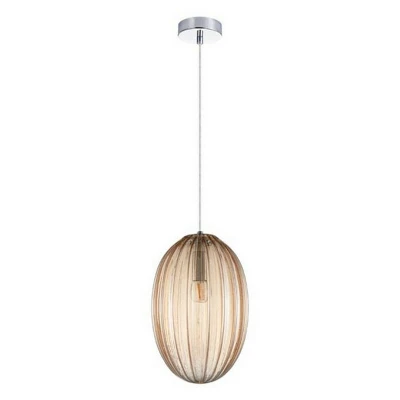 Image of Glyka Ceiling Pendant Light 1x E14 Glass Champagne