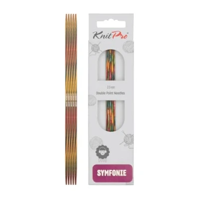 Image of KnitPro 15 cm x 2 mm Symfonie Double Pointed Needles, Multi Color