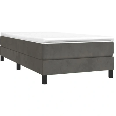 Image of vidaXL Bed Frame without Mattress Dark Grey 90x200 cm Velvet