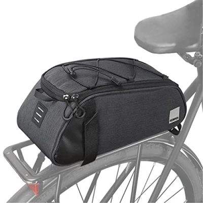 Image of HOMPER Cycle Saddle Rear Rack Pannier Bike Bag 7 L Mountain Road MTB Bicycle Trunk Accessories Shoulder Handbag Black