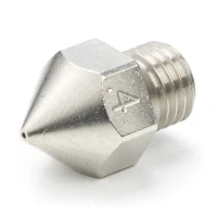 Image of micro swiss Plated Wear Resistant Nozzle for Creality CR 10S Pro/CR 10 MAX Original hotend ONLY (M6x.75mm Threads) .4mm, silver