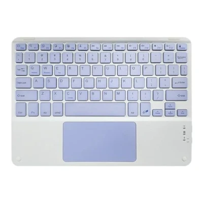 Image of LIVASH 10inches Touchpad Bluetooth Keyboard Compatible with, IPadOS, Android, Purple