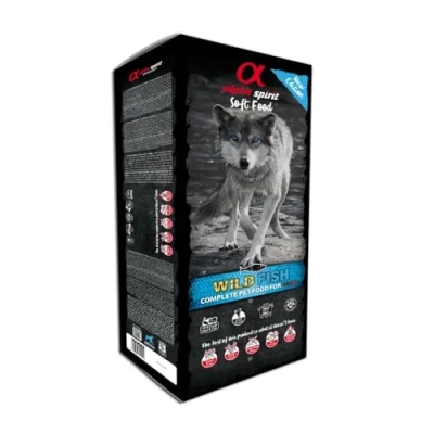 Image of Alpha Spirit Wild Fish Complete Semi Moist Dog Food Gluten Free Grain High Nutritional Values Suitable For All Breeds (9kg (Pack of 1))