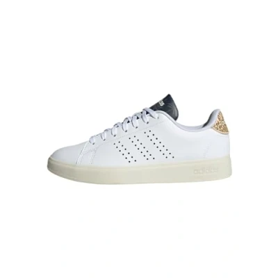 Image of adidas Women&#039;s Advantage 2.0 Non Football Low Shoes, Cloud White/Night Indigo/Off White, 9 UK