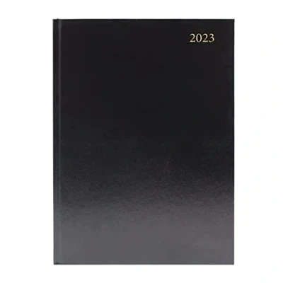 Image of Desk Diary Day Per Page A5 Black 2023 KFA51BK23