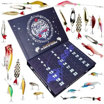 Image of KreativeKraft Fishing Advent Calendar 2024, Christmas Countdown for Men