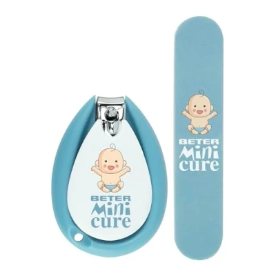 Image of Beter Baby Minicure Manicure and Pedicure Set, Nail Clippers File for Newborns Toddlers, Hygiene Kit, Gift Newborns, Newborn Care in Blue