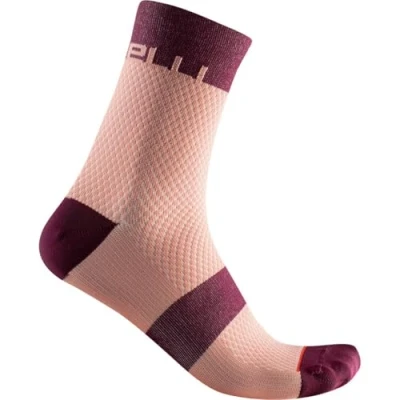 Image of CASTELLI 4522069 VELOCISSIMA 12 SOCK Socks Women&#039;s Bordeaux/Blush L/X