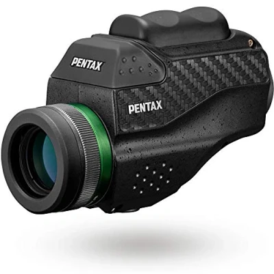 Image of Pentax 63620 Monocular VM 6x21 WP Easy to use with just one hand Bright and clear view high contrast excellent optical performance Waterproof 1m Minimum focus distance of 70cm, Black