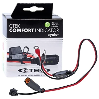 Image of CTEK 56 629 indicator eyelet M6: practical LED for immediate indication of battery charge levels, rot/schwarz