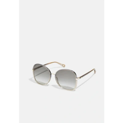 Image of Chloé Chloe Butterfly Womens Grey to Brown Crystal Fade and Gold Gradient CH0030S Franky One Size