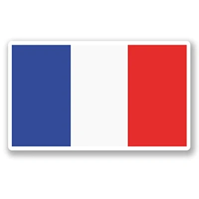 Image of 2 x 10cm French Flag Vinyl Sticker iPad Laptop Car Travel Luggage France #5266 (10cm Wide 6cm Tall)