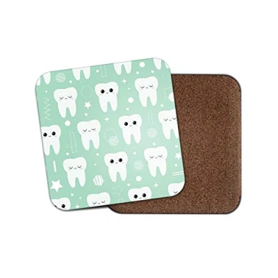 Image of 1 x Funky Teeth Coaster Tooth Dentist Medical Dental Nurse Fun #14414