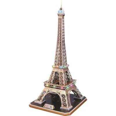 Image of Revell 3D Puzzle 00150 Eiffel Tower LED Edition 84 Pieces, Highly Detailed, Stunnning Light Effects, 84cm in length, Fun &amp; Easy To Build