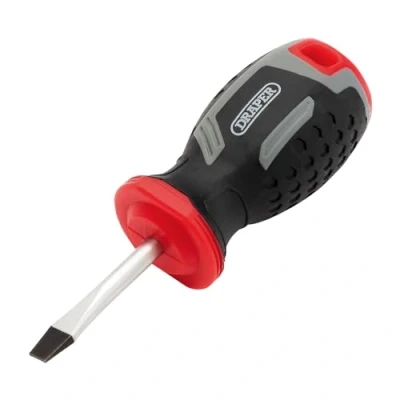Image of Draper Slotted Soft Grip Screwdriver, SL5.5 x 38mm 13383 Magnetic Tip, CRV Blade