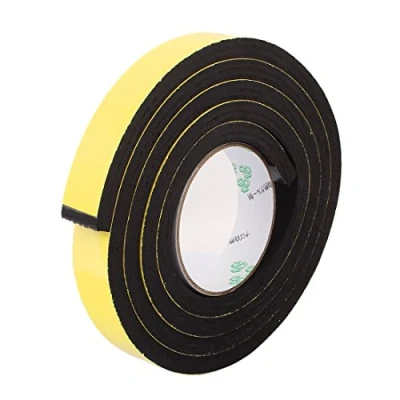 Image of sourcingmap 25mm x 10mm Single Sided Self Adhesive Shockproof Sponge Foam Tape 2M Length