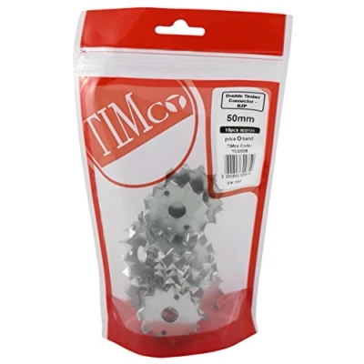 Image of 3x TIMCO Timber Connectors Double Sided Galvanised TCD50B Pack of 15