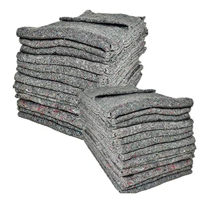 Image of Pack of 10 Furniture Moving Van Removal Packing Transit Fabric Blankets 200cm x 150cm