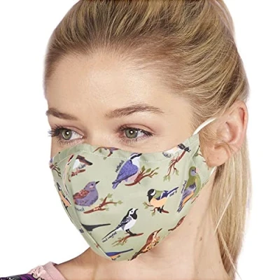 Image of ECO CHIC M02 Green Wild Birds Mask, 1 Count (Pack of 1)