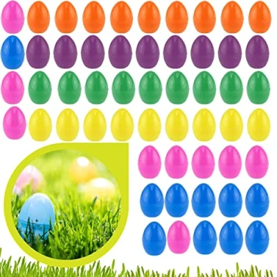 Image of 54PCS Easter Plastic Filler Eggs, Decoration Gifts, Surprise Eggs Hunt Snap Open Fillable Kids Crafts Size: 4.4cm