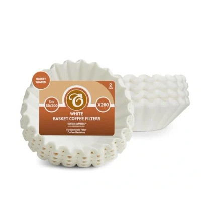 Image of 400 x 2 Pint / 8 to 12 Cup Basket Coffee Filter Papers by EDESIA ESPRESS