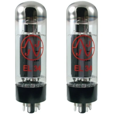 Image of JJ Electronics T EL34 MP Vacuum Tube EL34/6CA7 Pentode Matched Pair
