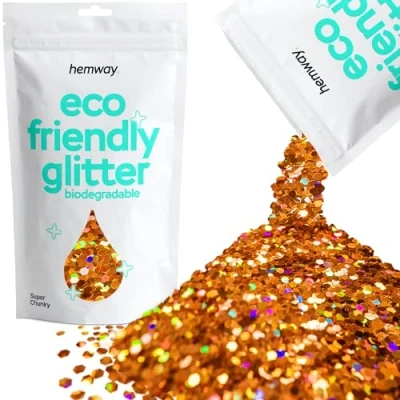 Image of Biodegradable Glitter Copper Holographic Eco Friendly Bio Super Chunky for Face Body Hair Craft Resin Festival Makeup Eyeshadow 100g / 3.5oz