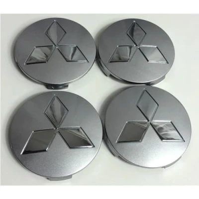 Image of QSLLLY 4 Pcs Car Hub Centre Caps for Mitsubishi 80mm Wheel Center Cover Badge Hubcaps Rim Decoration Emblem Accessories Rims