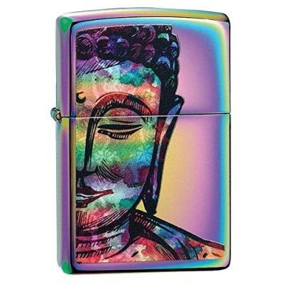 Image of Zippo Lighter, Brass, Multi Color Bright Buddha, One Size