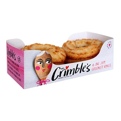 Image of Mrs Crimbles Jam Coconut Rings 6 x pack