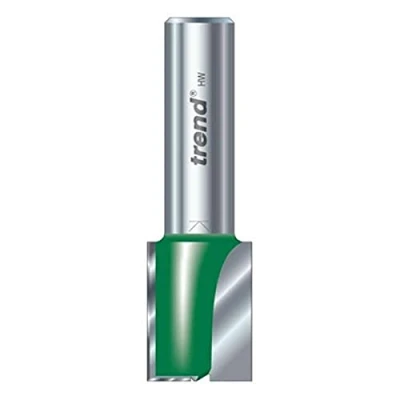 Image of Trend CraftPro Straight Two Flute Router Cutter Bit, 1/4 Inch Shank, 14mm Cut Diameter &amp; 19mm Length, Tungsten Carbide Tipped, C023AX1/4TC