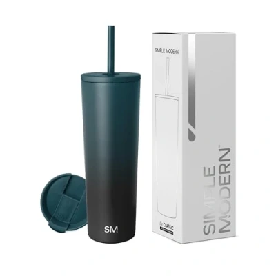 Image of Simple Modern Insulated Tumbler with Lid and Straw Iced Coffee Cup Reusable Stainless Steel Water Bottle Travel Mug Gifts for Women Men Her Him Classic Collection 830ml Checkmate