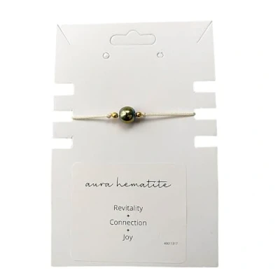 Image of VIE Single Bead Wristlet (Aura Hematite)