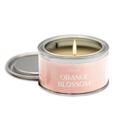 Image of Pintail Candles Paint Pot Candle (Orange Blossom Home Fragrance) Scented Long Burning (14 Hour Burn Time), Hand Poured Gifts for Women Genuine Gift