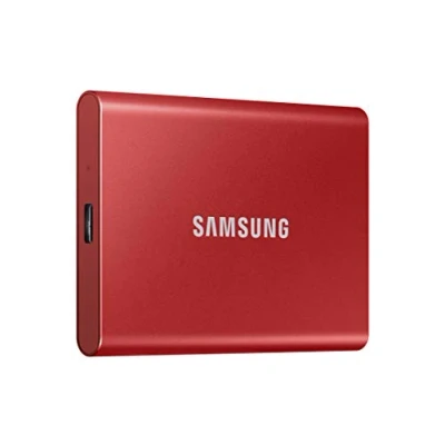 Image of Samsung T7 Portable SSD 500 GB USB 3.2 Gen.2 External Metallic Red (MU PC500R/WW)