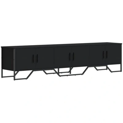 Image of vidaXL TV Cabinet Black 180x34x41 cm Engineered Wood